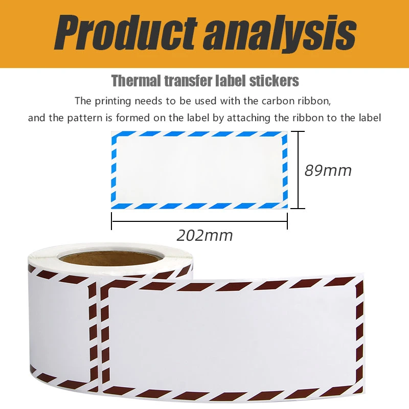 Custom Direct Thermal Printing Paperl Weighing Scales Label Supermarket Price Tag Zebra Barcode Sticker Shelf Label Stickers