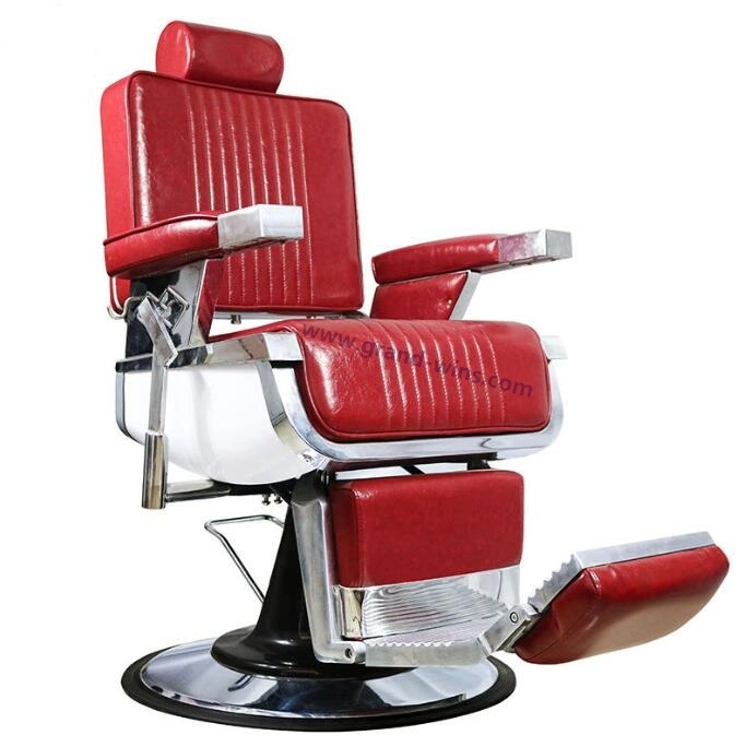 Wholesale/Supplier New Model Gold Aluminum Hydraulic Reclining Men Barber Chair