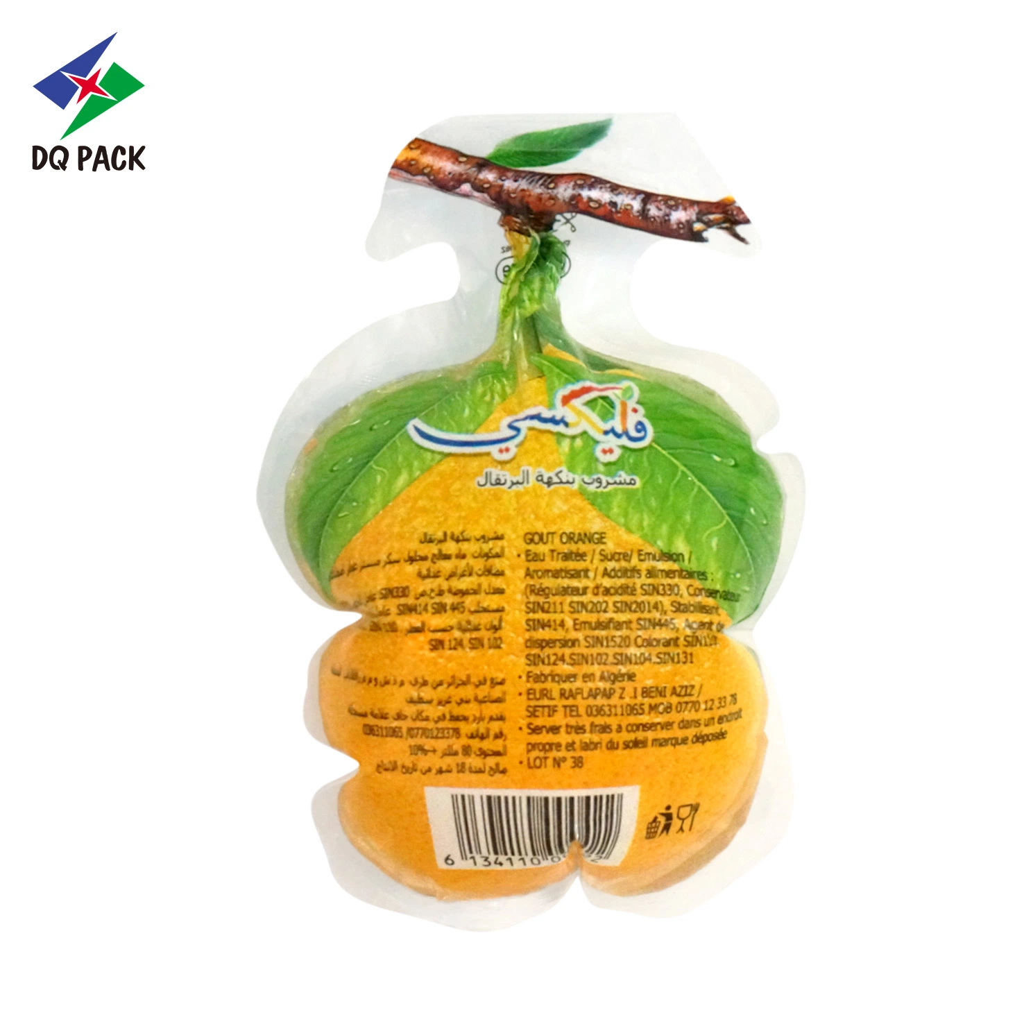 Dq Pack bolsa de embalaje bolsa para el envasado de líquidos de inyección Doypack Bolsa Bolsa de plástico Mango/naranja/forma de manzana Bolsa bolsas de inyección