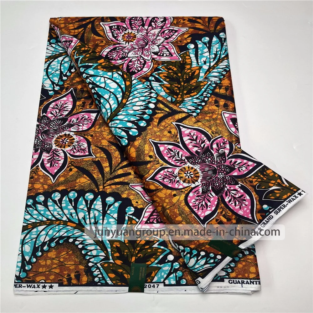 2022 Latest African Veritable Super Holland Veritable Wax Block Print Fabric Golden Wax