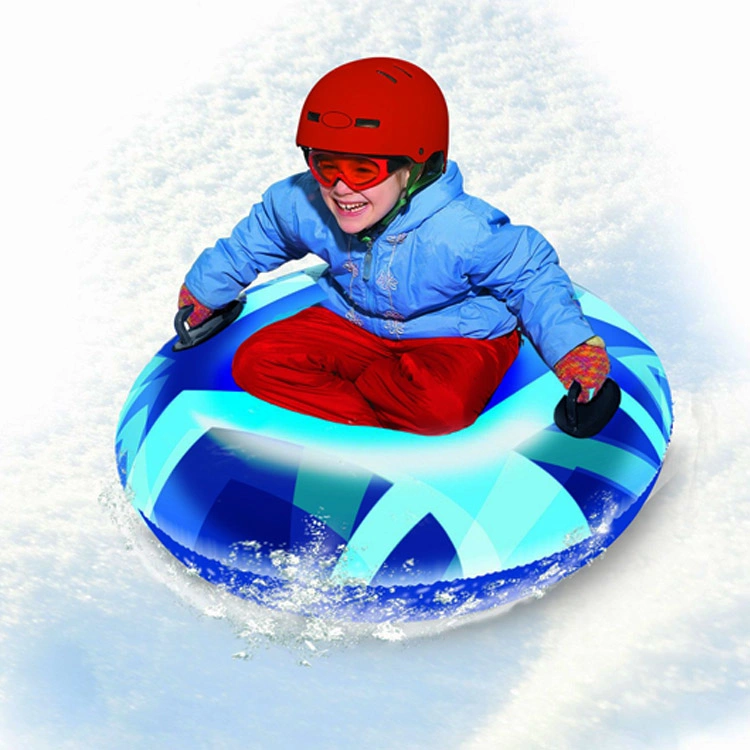 Tube à neige gonflable pour 1 personne avec 2 poignées de préhension.