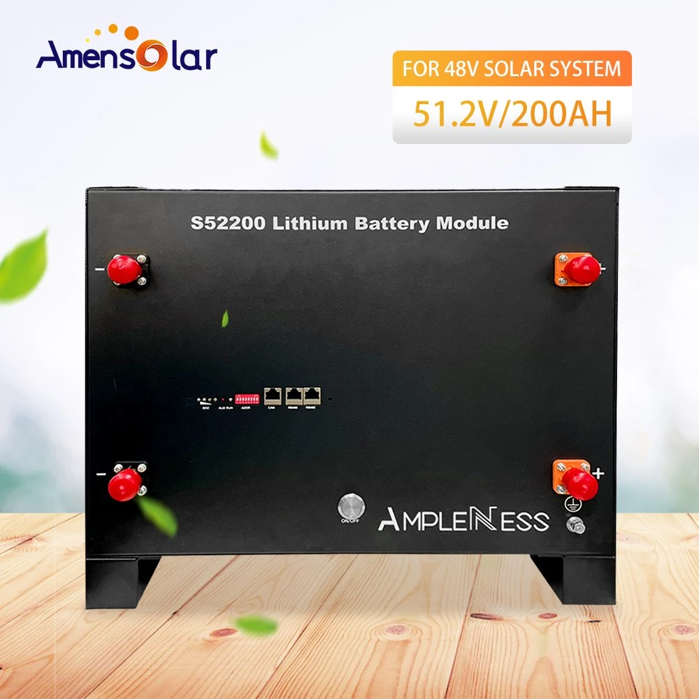 Ampleness LiFePO4 S52200 10kwh 48V 51.2V Low Voltage 200ah Residential Solar Battery Storage