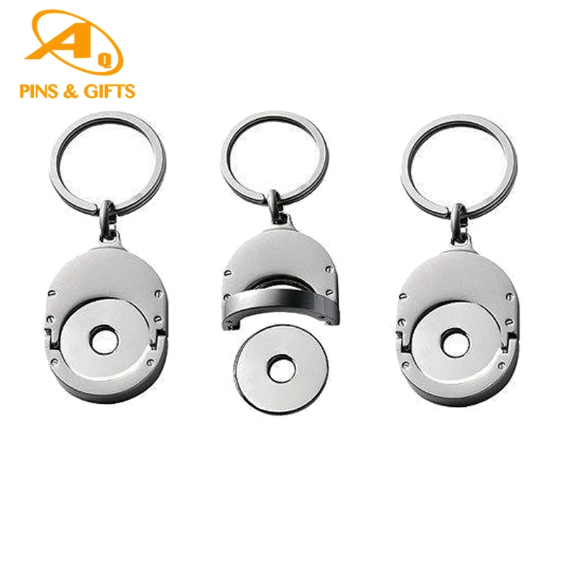 China Manufacturer Custom Broken Trolley Fantasy Broken Metal Antique Token Copper Plated Germany Ancient Caddy Souvenir Keychain Coin Key Holder