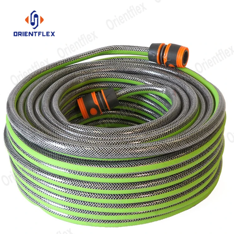 Flex 3/4 Reinforced Garden PVC Hose Black 50 FT