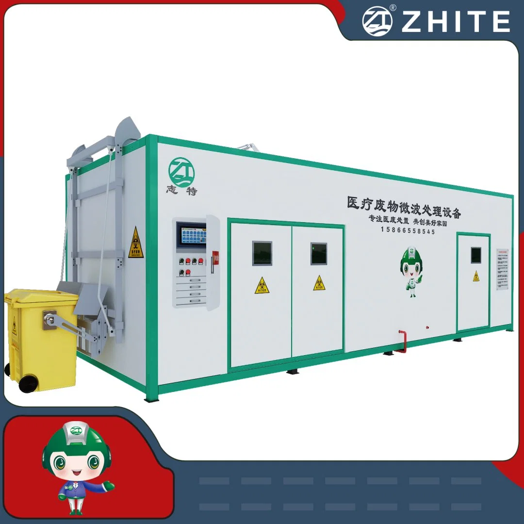 Microwave Disinfection Medical Waste Disposal Treatment with Shredder