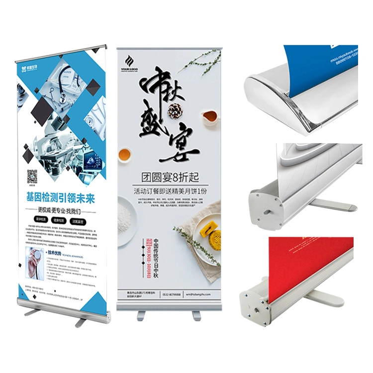 Durable Aluminum Roll up Banner Display Stand for Exhibition Booth Poster Stand