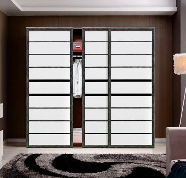PVC Shutter Series Sliding Door for Bedroom Furniture (JO-A19-BFO-007)