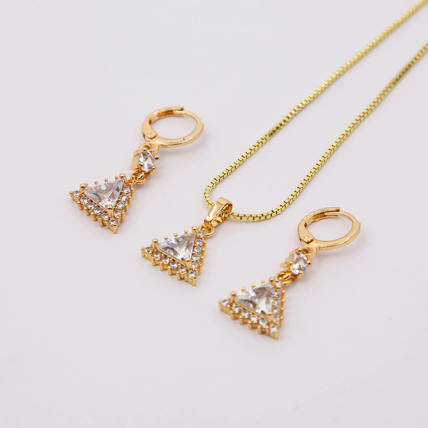 Hot Sale Fashion 18 K Gold Plated Imitation Jewelry Set for Wedding