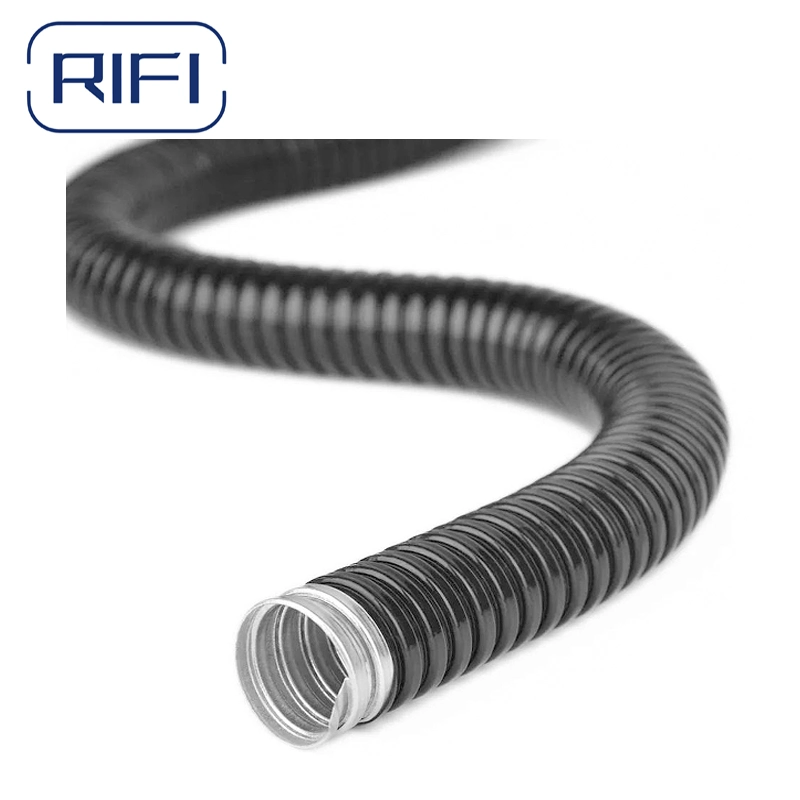 Black and Grey 1/2 to 4 Inch Electrical Galvanized Steel PVC Flexible Conduit and Fittings