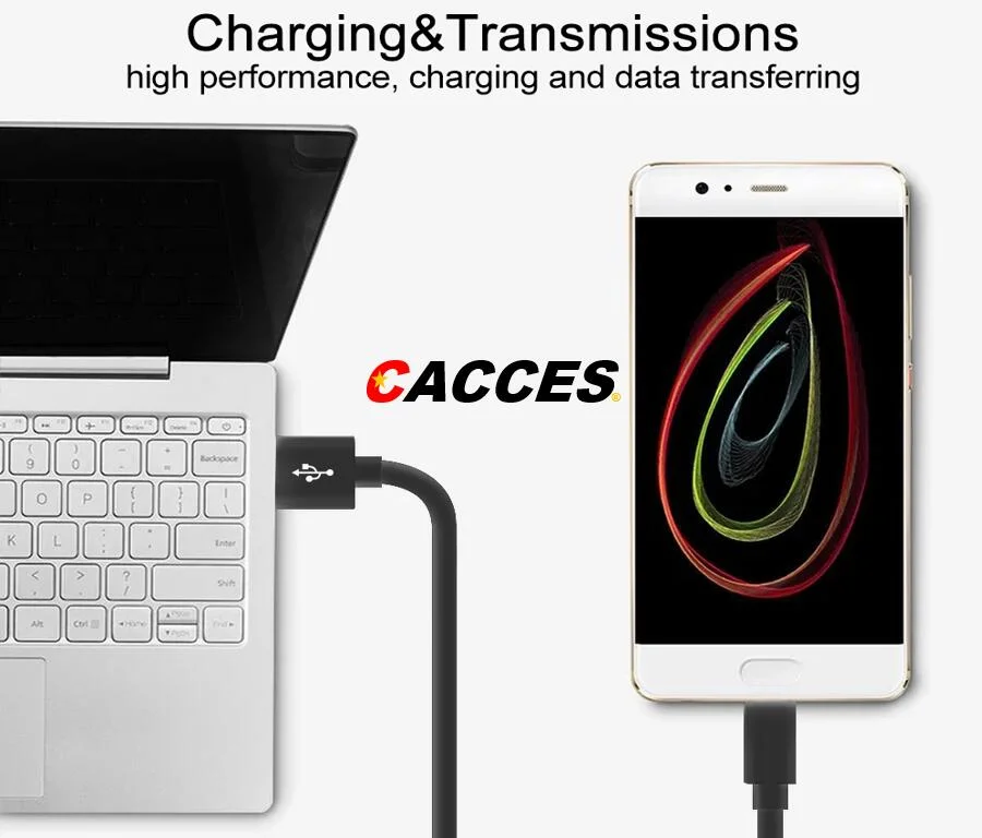 USB cable de datos originales de tipo C,Android Auto Cable USB C 2una rápida carga y sincronización de datos, un USB a USB C Cable cargador para teléfonos, fuente de los bancos, los portátiles tipo C