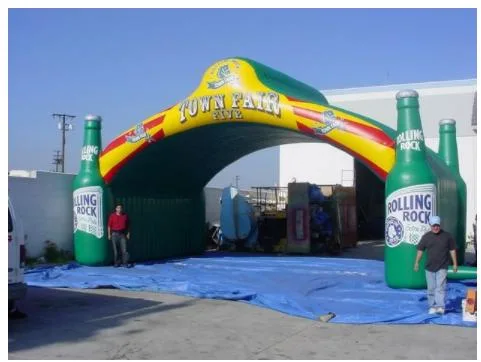 2023 New Custom Inflatable Arch with Beer Bottles Rocking Rock