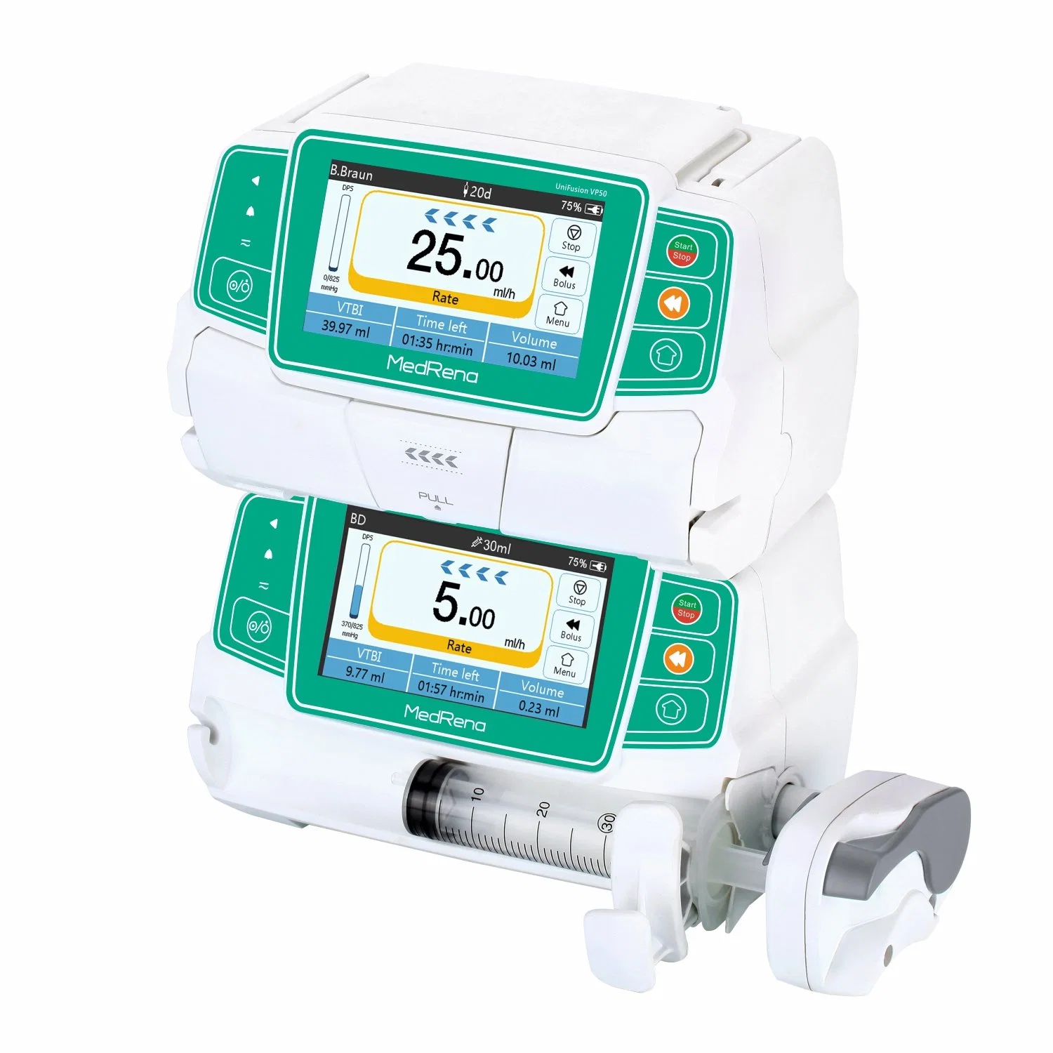 4.3 Inch LCD Touch Screen Medical Syringe Infusion Pump in ICU, Nicu, or