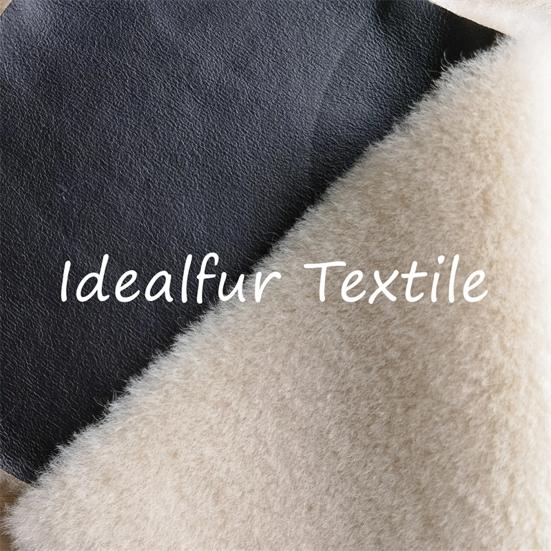 Simulated Wool Fur Compound Imitation Sheep PU Fabric