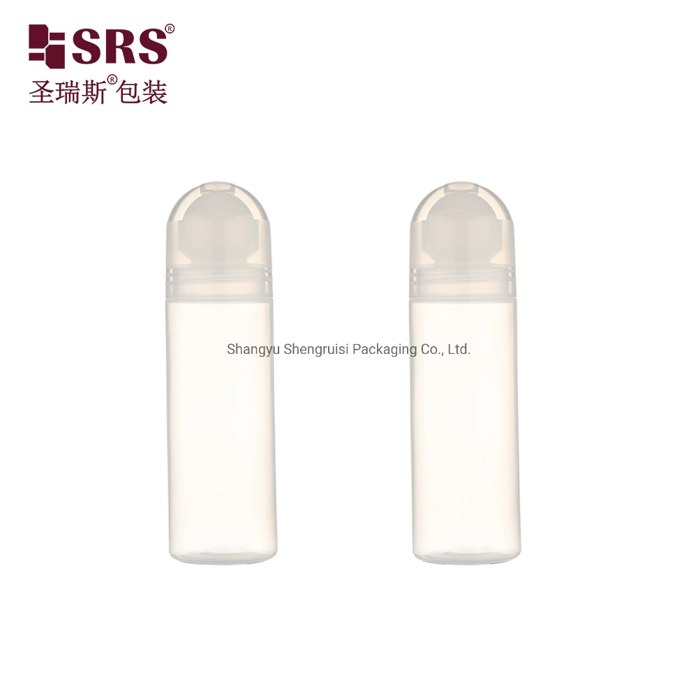 Pharmaceutical Roller Bottle With Screw Cap Clear Plastic Roll on for Liquid Deodorant Empty Packaging Bottle 100% No Leakage