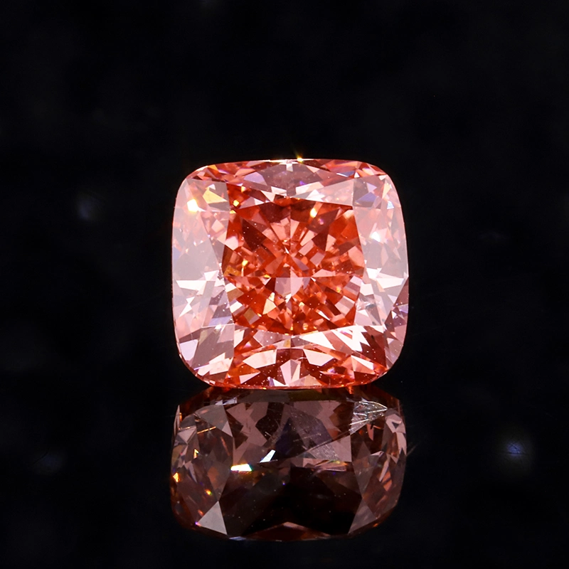 Pink Cushion Cut CVD Lab Grown Natural Loose Diamond