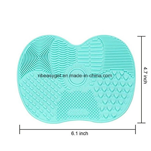 Alfombrilla para limpieza de brochas de maquillaje de silicona, el maquillaje, Cosmética Cepillo limpiador de cepillo de limpieza de alfombra Lavado de ESG10373 Herramienta portátil