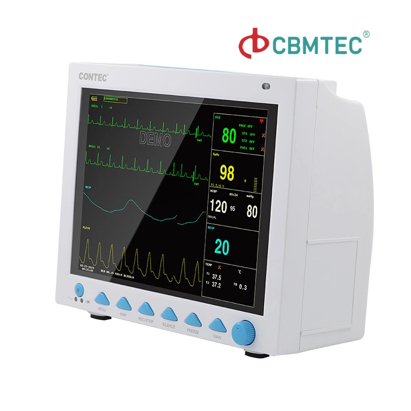 Portátil de médicos de cabecera multilingüe seis parámetros del monitor de paciente de la presión arterial