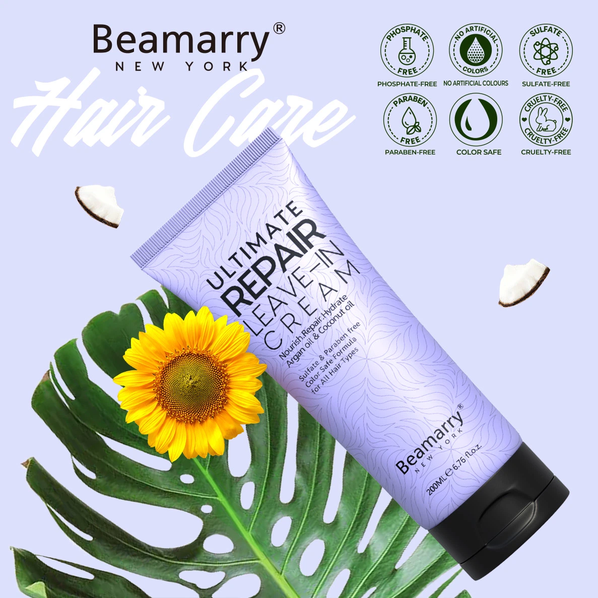 Cruelty Free Strengthen Smooth Nourish Control Frizz Leave in Conditioner