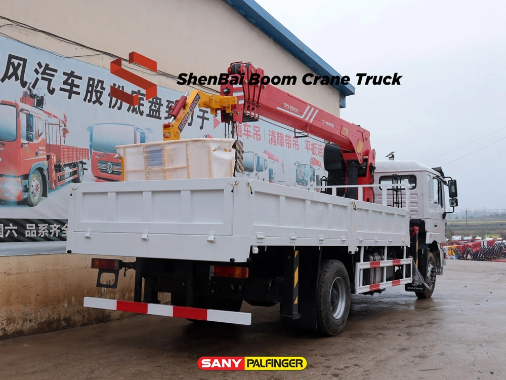 Chinese Brand Shacman F3000 L3000 4X2 Cargo Truck with Crane 7ton 8ton 10ton Straight Boom Crane for Sale