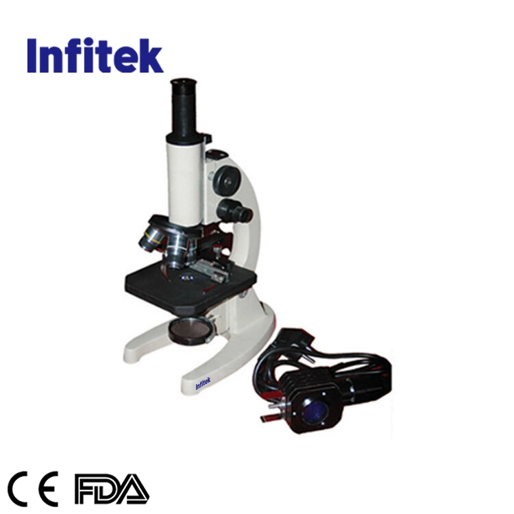 Infitek 100X-1600X Monoculaire Microscope Microscope avec d'enseignement aux étudiants CE FDA