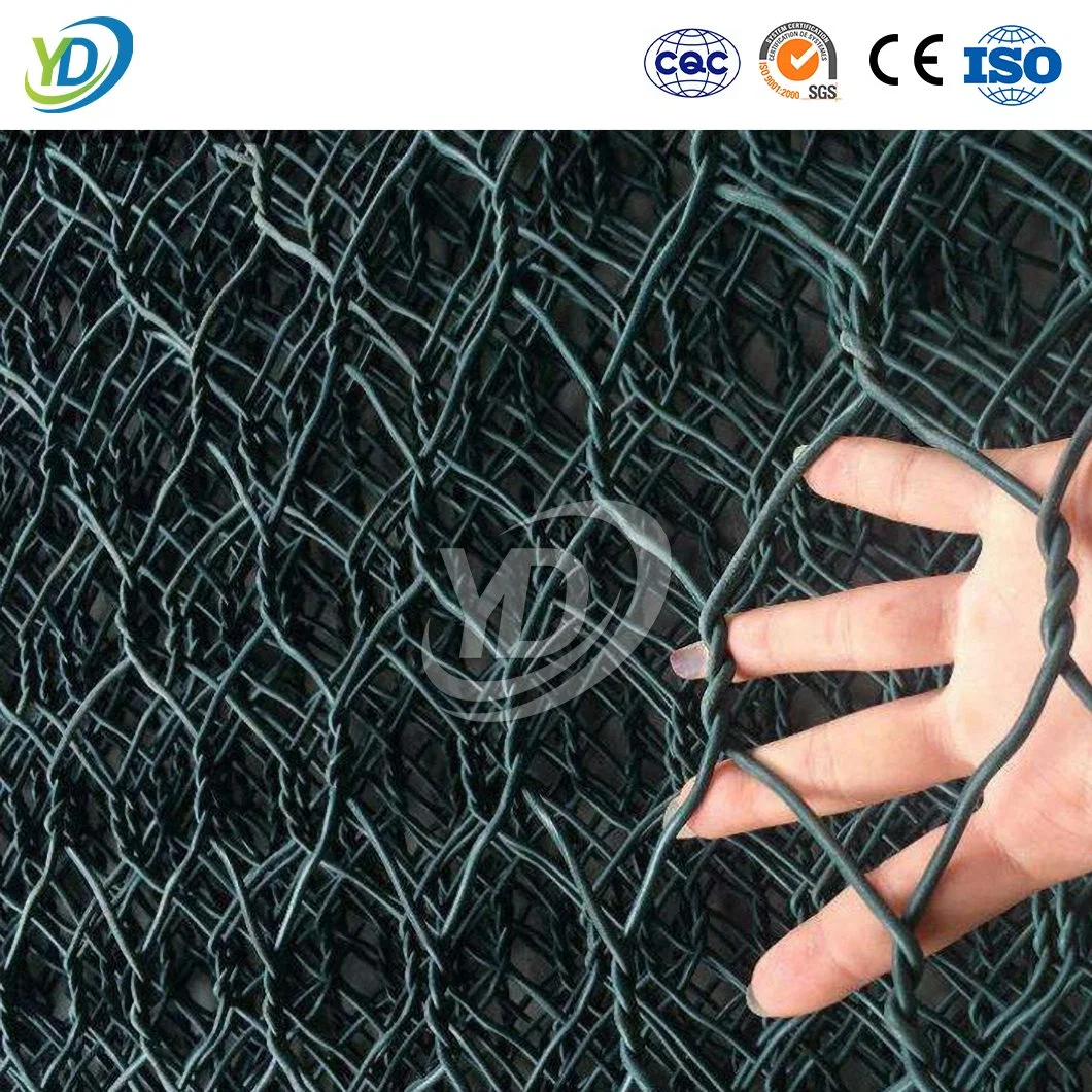 Yeeda 2m X 1m X 1m Cestas de gabion China Mayoristas 100X100X30 gabion 6X2X0.3m / 2X1X0.5m gabion con recubrimiento de PVC