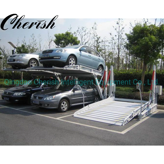 Cherish Two Level Vehicle Parking System Tilt 2 Post Car Parking Lift Auto Garage Equipment