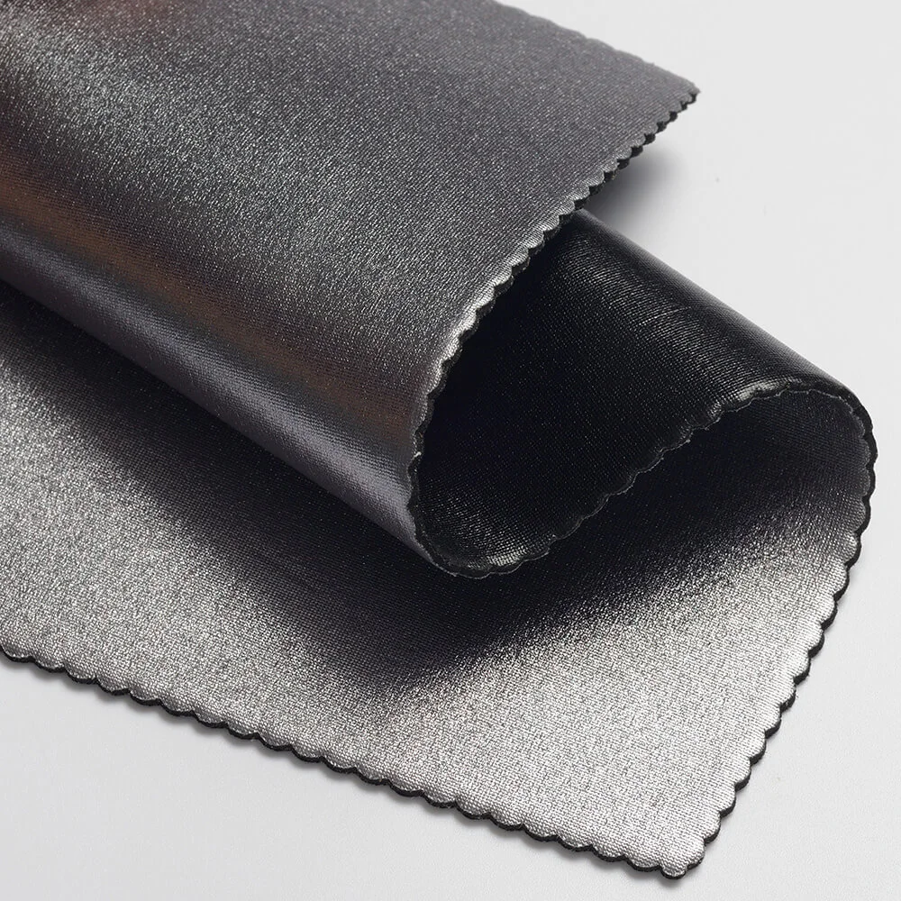 Hotsale 4mm Silvery Waterproof PU Fabric Neoprene Rubber Sheet for Tote Bags by Meter