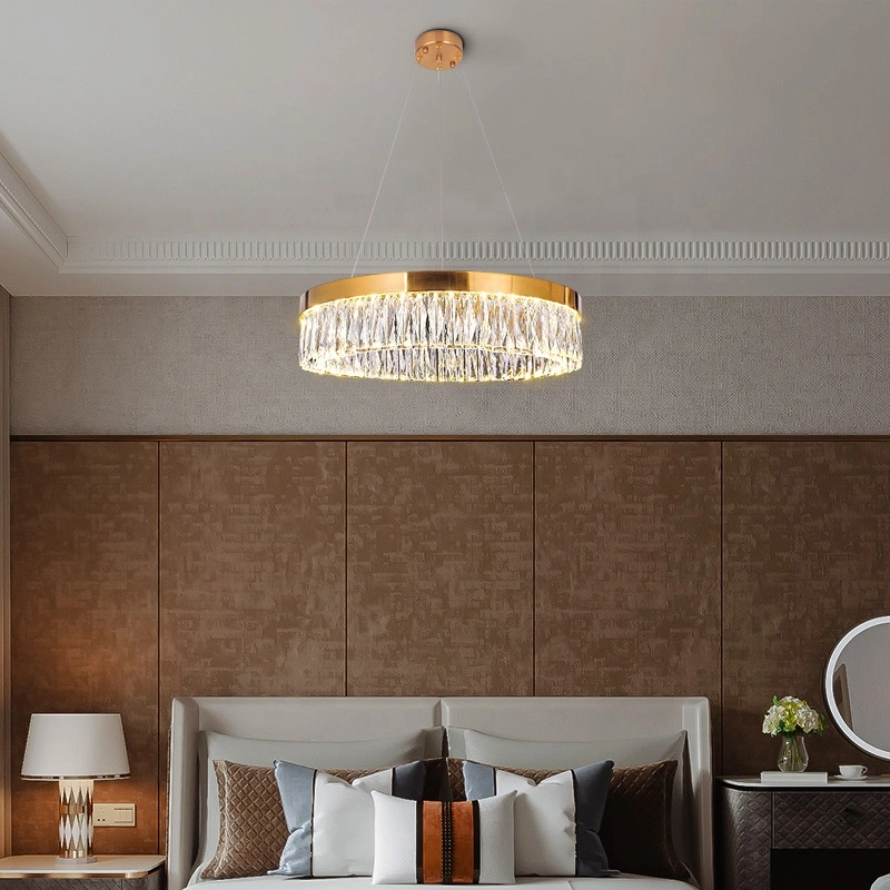 Light Luxury LED Crystal Lamp Nordic Modern Living Room Dining Room Chandelier