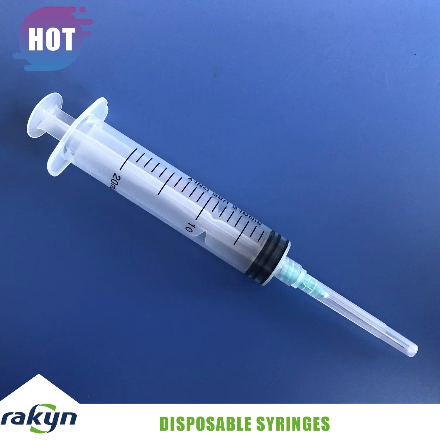 Medical Supply of Disposable Plastic Vaccine Syringes with Needles for Injection Luer Lock 20cc 20ml