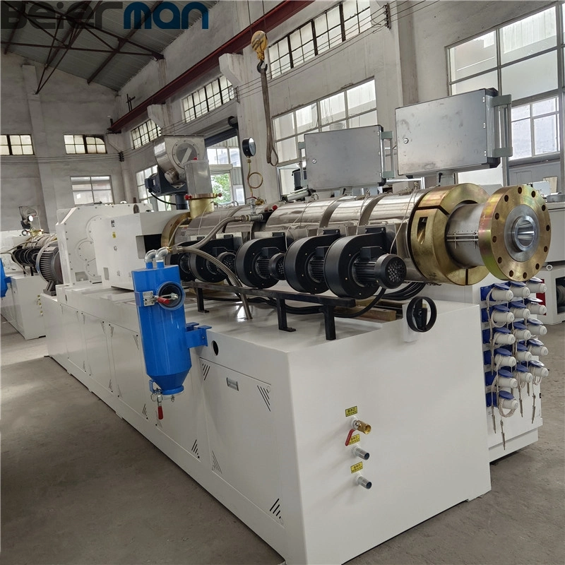 2023year Sjsz 92/188 Conical Twin Screw Extruder with Vertical Horizontal Gearbox 92mm Extrusion Machine Popular Sale to Turkey