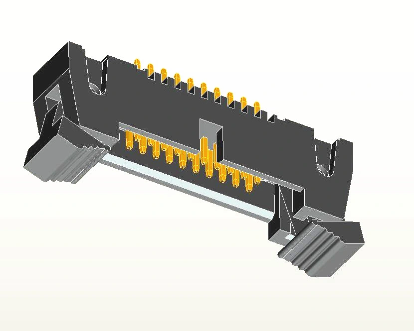 1.27mm Straight Latch Header PCB Connector Ejector Header Connector