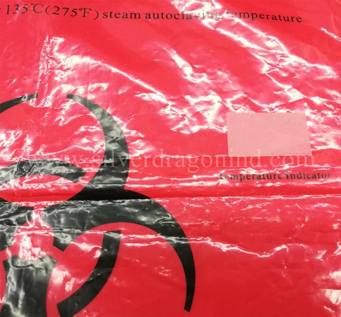 135&ordm; C PP Autoclavable Bag for Inflectious Medical Biohazard Waste Packing