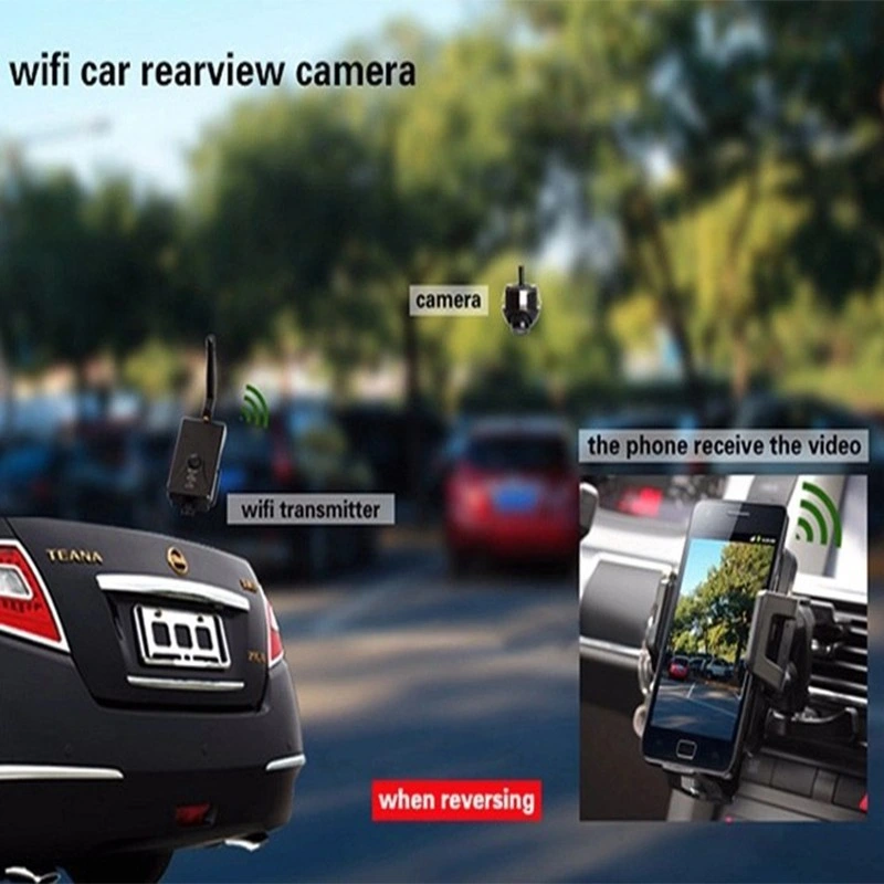 WiFi Car Camera 903W WiFi Transmitter Rainproof DC 9-30V Rearview Backup Camera AV Interface