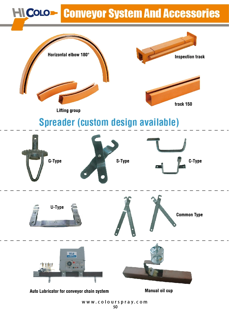 Hanging Conveyor Chain System with Track &Hanger for Powder Coating Line