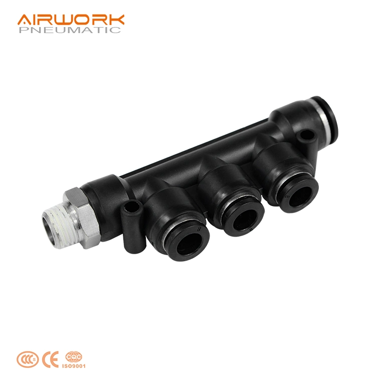 Pkd Five Way Od 6mm Connector China High quality/High cost performance  Pneumatic Fitting 4 6 8 10 12 mm for Pipe Connect