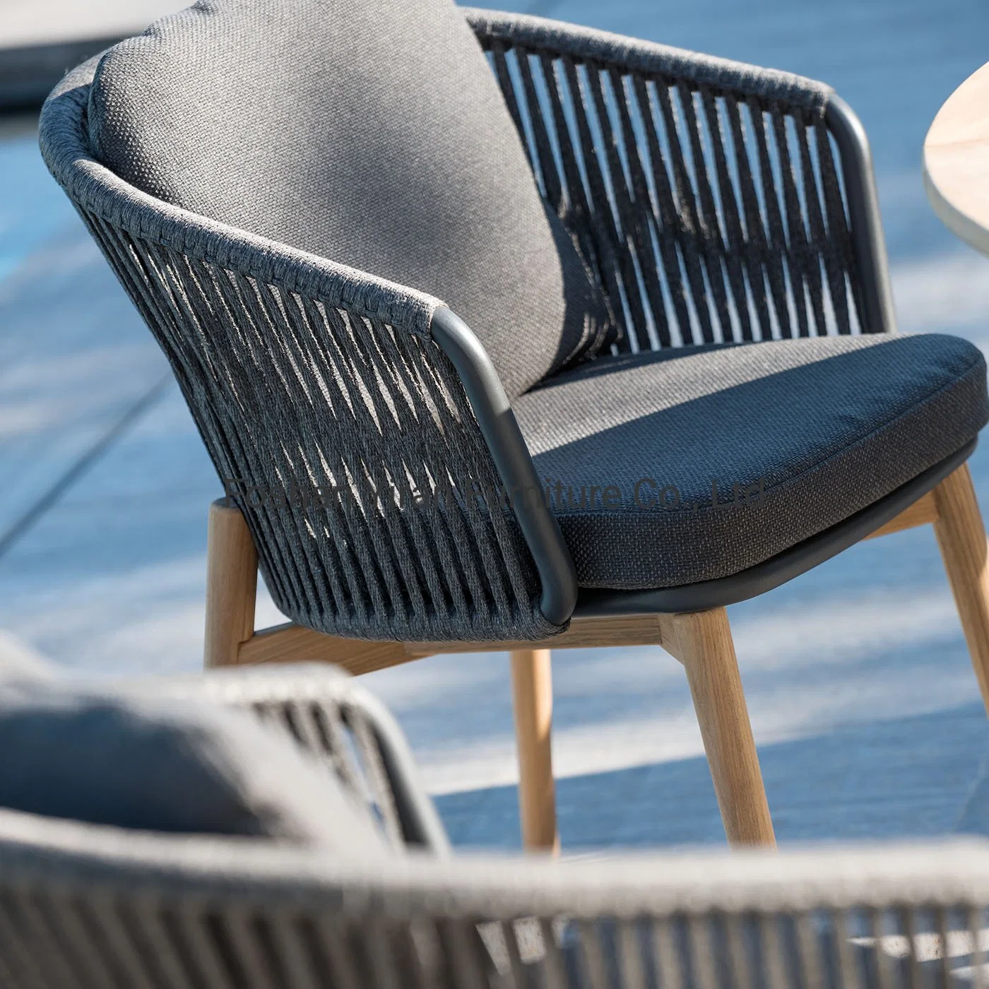 Jardin meubles de jardin en teck ensemble à dîner Table et chaises pour les meubles de patio