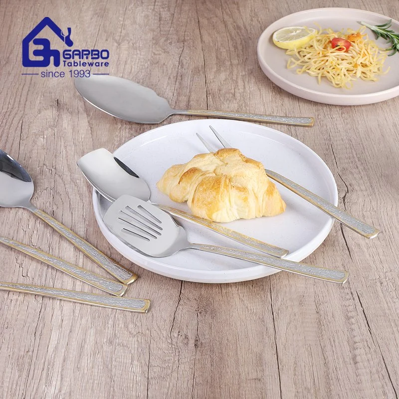 Colador de acero inoxidable Ladle plano juego Cocina Cocina Utensilios de cocina