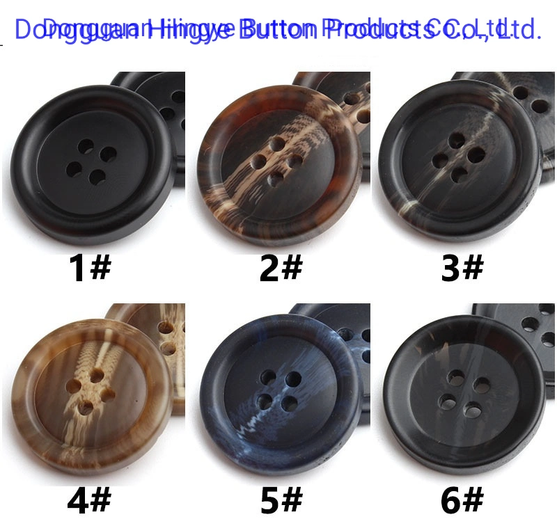 Resin Button Polyester Fake Ox Bone Horn Button for Clothing Garment Accessories