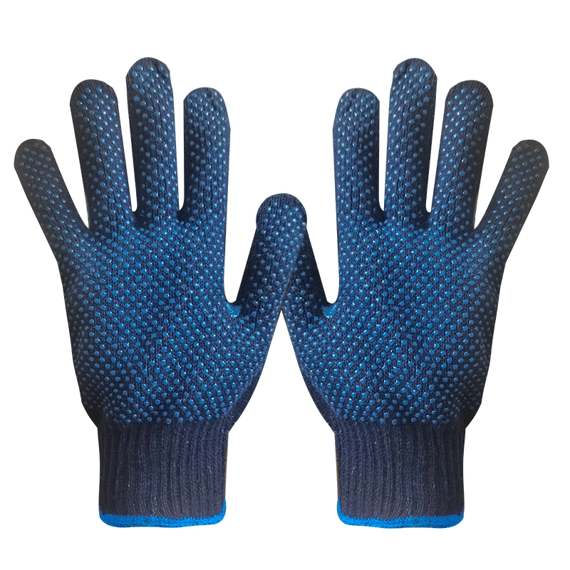 Factory Supplier Double Side PVC Dotted 10 Gauge Cotton Knitted Liner Garden Working Hand Safety Gloves