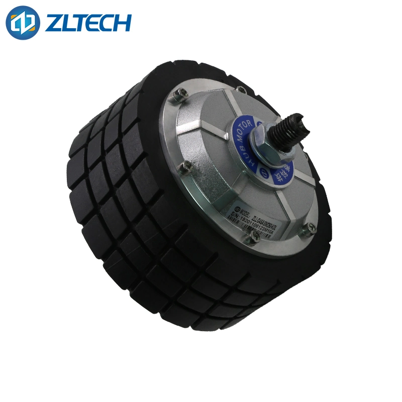 سرعة منخفضة Zltech 4.5 بوصة 24 فولت 200 وات تحميل مزدوج 150 كجم موتور محور العجلة الكهربائية بدون فرشاة لعمود BLDC مع وحدة ترميز لمدة الروبوت المحمول