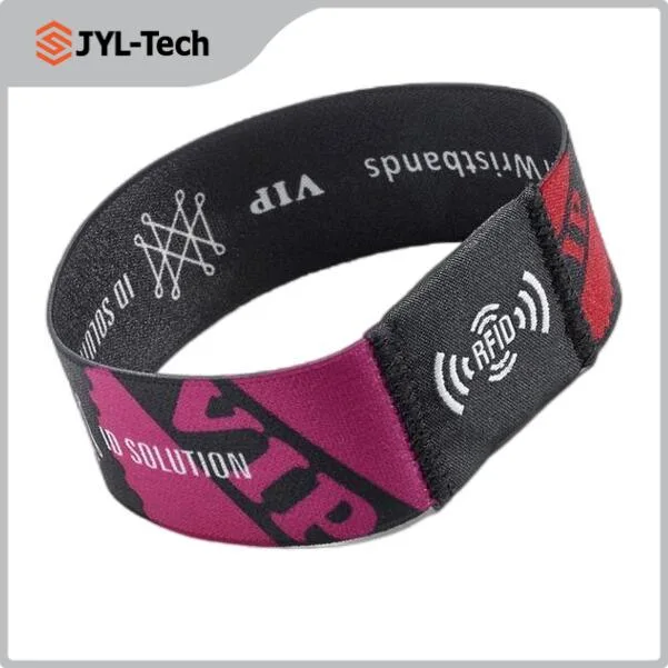 New Custom Reusable Flexible Stretch RFID Bracelet NFC Elastic Wristbands for Fitness