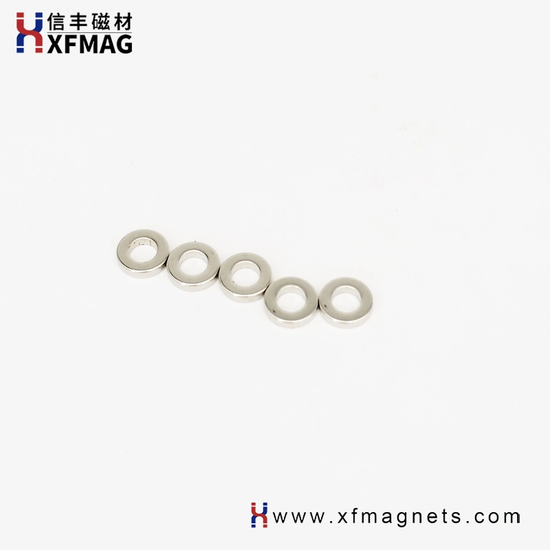 D5.5*D2.5 Neodymium Rare Earth Magnet Ring Strong Permanent Nickel N38sh NdFeB Magnetic Material