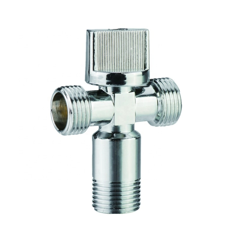 15mm Two-Way Male Female End Zinc Material Water Angle Stop Valve