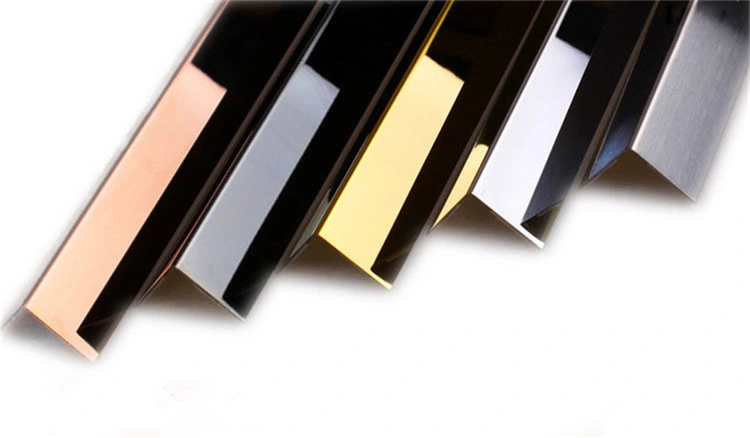 China Supplier Stainless Steel Angle Tile Trim (stainless steel, grade 304, hairline finish)