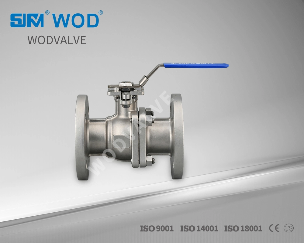 Investment Casting 2PC Manual Industrial Flange Valve