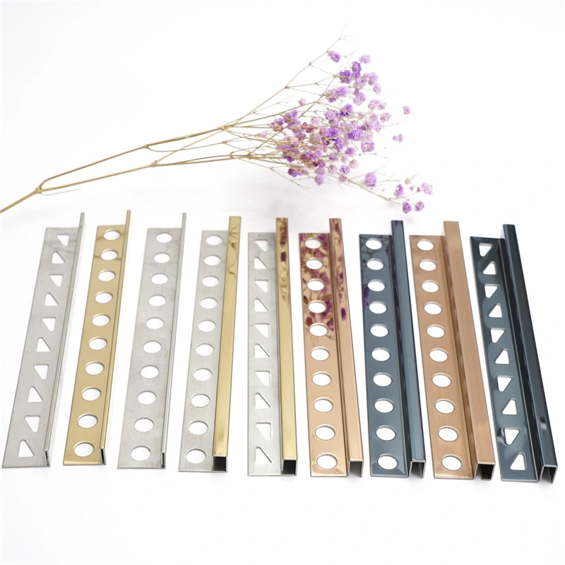 Wall Inlay Stainless Steel Decorative Strip TV Wall Flat Strip Gold Mirror or Hairline