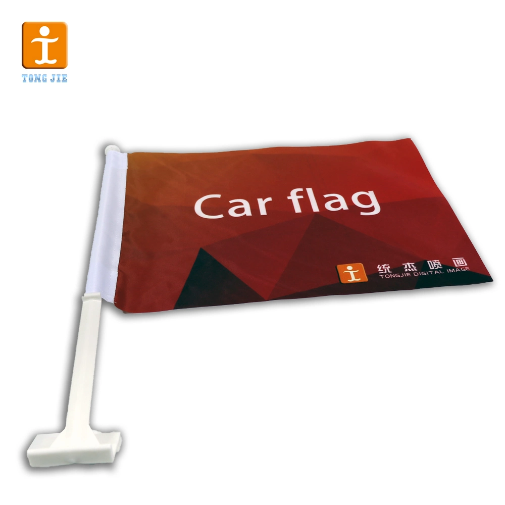 Cheap Custom Logo Double Sides Polyester Car Window Flag Banner