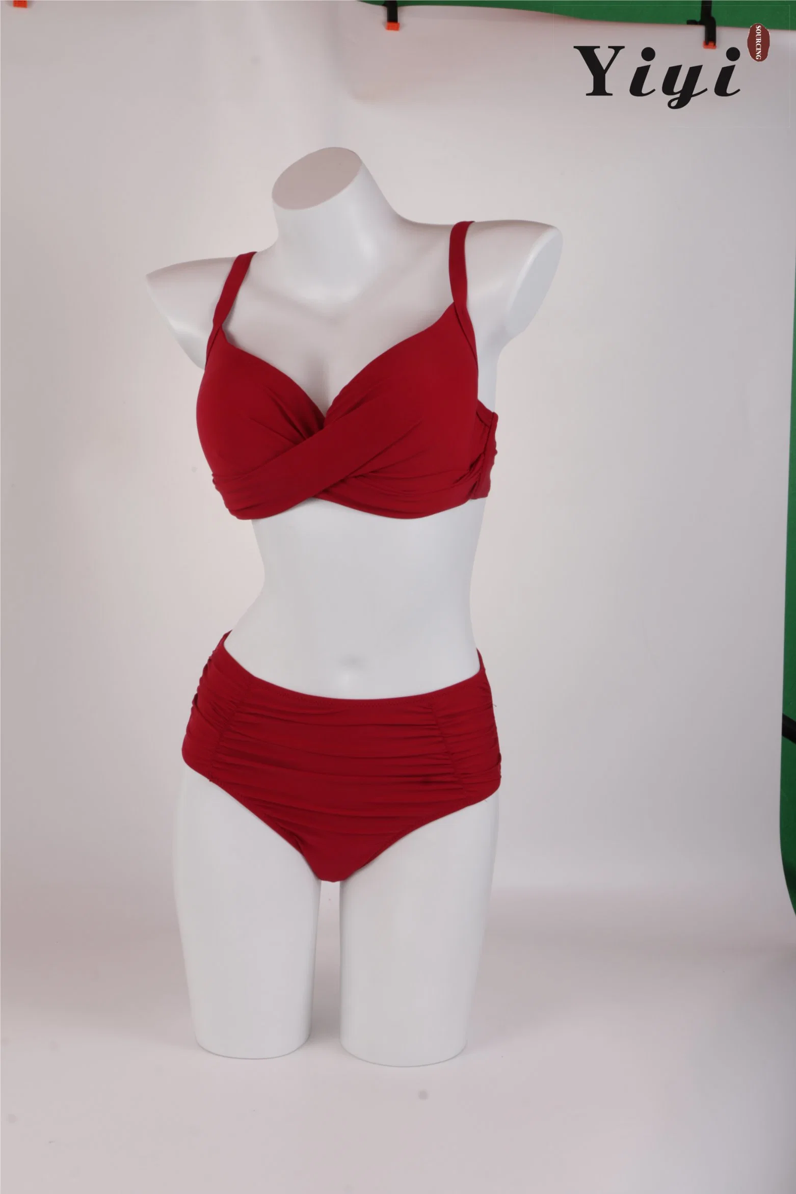 Fashion Design Color Optional Solid Color Girls Swimsuit Two Piece Sexy Bikini