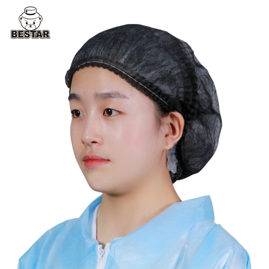 Beauty Salon Cleaning Bestar China Nonwoven Non-Woven Beret Hairnet Disposable Cap ODM