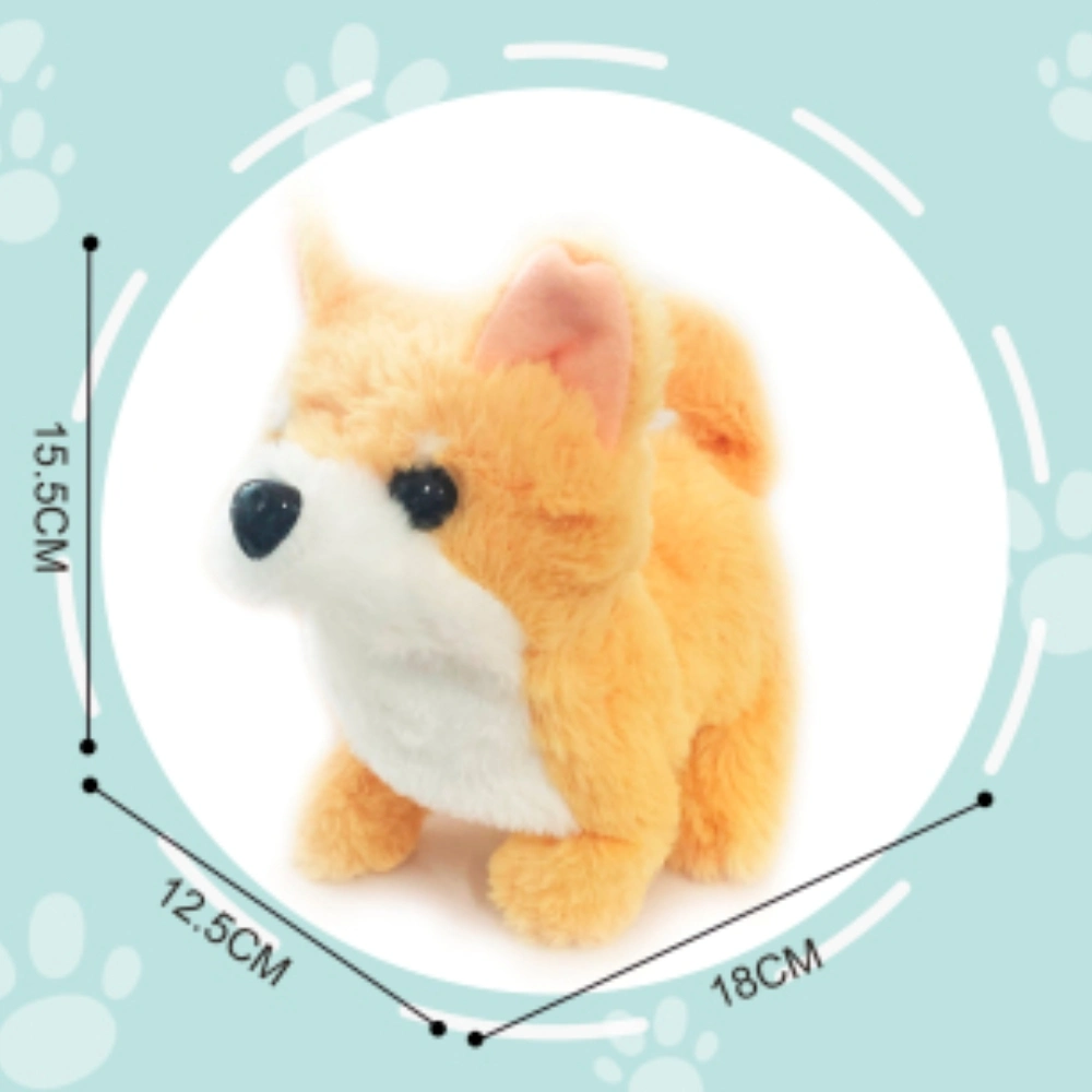 ODM&amp;OEM operación de la batería Simulación Perro Push Juguetes niños Soft Push Juguetes Cute Puppy relleno muñeca decoración regalo Perro juguete